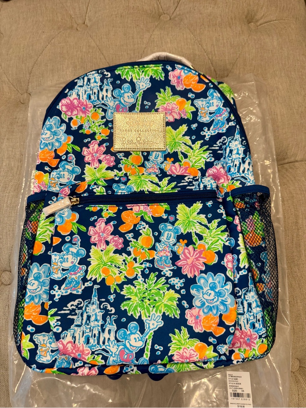Lilly Loves Disney Backpack in Aegean Navy NWT